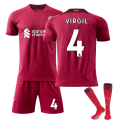 Miniatyrbild 2 av 11: Liverpool hemmatröja säsong 22-23 nr 11 Salah tröja nr 10 Mane fotbollströja nr 4 Van Dijk No. 4 with socks + protective gear Children's size 20