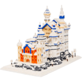 Miniatyrbild 1 av 5: Byggsats för tonåringar och vuxna, Tyskland berömda arkitektur miniblock set, Neuschwanstein slott modellkit 4200 delar