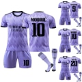 Miniatyrbild 4 av 4: Real Madrid borta lila nr 10 Modrić nr 20 Vini Jr. fotbollströja - Perfekt #20 4-5Y #10 #10 4-5Y