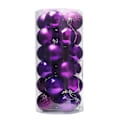 Miniatyrbild 1 av 5: 24 st julgranskulor Dekorativa Tjocka Oslåbara Festliga Rekvisita Galvaniserad Pärlemor Kulor Hängande Dekorationer För Jul {db} Purple