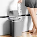 Miniatyrbilde 4 av 4: Smart Induksjonsberøring søppelbøtte Selvlukkende Selvbyttende søppelbøtte Automatisk lokkåpning Fö Three-mode Black 12L