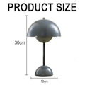 Miniatyrbillede 2 af 5: Nordisk bordlampe, LED bordlampe til øjenpleje, bærbar til skolebrug - Grå Gray