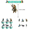 Miniatyrbilde 2 av 5: The Legend of Zelda spillsett for temafest, inkludert banner, ballonger, kake- og cupcake-toppere
