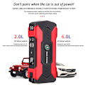 Miniatyrbilde 5 av 5: 12V Motorbil Powerbank Startmotor Bærbar Jumpstarter med LED Lommelykt Biler Nødlader USB Lading Blå blue