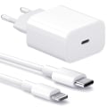 Miniatyrbillede 3 af 3: 2-pak - Oplader til iPhone - Hurtig oplader - Adapter + Kabel 20W Hvid one size 2-Pack iPhone