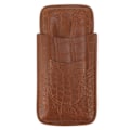 Miniatyrbild 1 av 8: Etui i konstläder, bärbart, hållbart, elegant, 3-fingers cigarrlåda för resor, utomhus, affärer 79