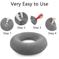 Miniatyrbillede 3 af 5: Dele af Donut sædepude, oppustelig ring sædepude, oppustelig