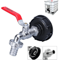Miniatyrbillede 1 af 5: IBC tankadapter 1/2\" gevindforbindelse, hane 1000L tankhane