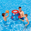 Miniatyrbillede 3 af 4: Vandspil Legetøj Basketball Kurv Pool Float Oppustelig Leg