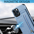 Miniatyrbild 5 av 5: Läderfodral med magnetplånbok för iPhone 14 /14 Pro/14 Pro Max, iPhone 13 /13 Pro/13 Pro Max, iPhone, 12 /12 Pro/12Pro Max Svart