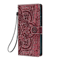 Miniatyrbillede 2 af 4: Frosted Læder Etui til Mandala Emed Retro Telefon Rød(FQ) Red For Samsung Galaxy S24 5G