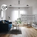 Miniatyrbillede 2 af 4: 4 stk. gardin dekorative endestykker hoveder dæksler stangsæt sort gardinstang sort