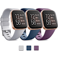 Miniatyrbild 1 av 4: 3-PACK Mjuka Silikonband för Fitbit Versa 2 / Fitbit Versa / Fitbit Versa Lite Klassiska Justerbara Sportband för Kvinnor Män Små Stora (Utan Tra