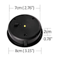 Miniatyrbillede 5 af 5: 4 solcelle-erstatningsrunde LED-lyskasser solbatterikasse solceller - batterioplader Black