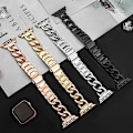 Miniatyrbild 5 av 5: 38/40/41/mm 42/44/45mm Damklocka Guld Klassisk Kedja Smartwatch Band Kompatibel för Apple Watch Series Band 9/8/7/SE/6/5 Elegant Ersättningsrem SILVER SILVER 38/40/41MM