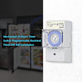 Miniatyrbillede 3 af 5: Mekanisk 24-timers Timerkontakt AC 220-240v 15 Minutters Interval 96 Gange Til/Fra Programmerbar Elektrisk Timer DIN-Skinne Installation Relækontakt SUL181h AC110-230V