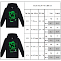 Miniatyrbillede 3 af 3: Minecraft Hoodie Drenge Børn Spiller Crawler Hoodie grøn green 130 cm