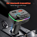Pikkukuva 3 / 5: Auton Bluetooth FM-lähetin, Auton Bluetooth-sovitin, Radio MP3 -soitin, 2 USB-porttia 5V/3A, 20W QC3.0+Type C PD Nopea auton laturi, Handsfree-auto