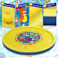 Miniatyrbillede 3 af 5: 170 cm børns splash pad - holdbar PVC pool vand splash pad splash guard lege måtte - must have sommerlegetøj til børn