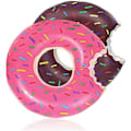 Miniatyrbillede 1 af 5: 2-pak, Donut Pool Floater Pool Donut Pool Floater Donut Oppustelig Donut Indre Rør Donut Pool Ring Donut Strand Pool, Rosa, Kaffe