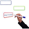Miniatyrbillede 3 af 5: 54-pak whiteboard magneter, 9 farver - 29 x 79 mm - Skrivemagnet