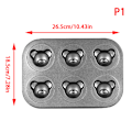 Miniatyrbillede 1 af 8: Bjørnebageform Non-stick Kulstofstål DIY e Slikkage M A 6 Hole