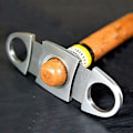 Miniatyrbilde 5 av 5: Sigarkutter i rustfritt stål, doble skarpe kniver for kutting av sigarer