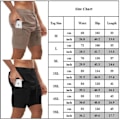 Miniatyrbillede 2 af 2: Mænds Gymnastik Sports Shorts Fitness Dobbeltlags Shorts Sort 2 4XL