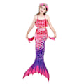Miniatyrbillede 2 af 5: 3-delt sæt pige havfrue hale bikini badedragt sæt STIL 4 STYLE 4 140 cm