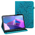 Miniatyrbillede 1 af 5: Til Lenovo Tab P11 Gen 2 Imprinting Drop-proof Tablet Cover PU Læder Etui med Stativ Blue