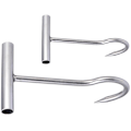 Pikkukuva 2 / 3: 2 kpl Lihakoukut Ruostumaton Teräs T-Muotoiset Koukut Lihanjalostuskoukut Lihakauppiaille Hopea30X10cm Hopea Silver 30X10cm
