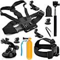Pikkukuva 1 / 7: 10-in-1 GoPro Lisätarvikesetti, Action-kameratarvikkeet GoPro Hero 12 11 10 9 8 7 6 5 4 3+ 3 Hero Session 5 Black AKASO EK7000 Ape -kameroille