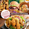 Miniatyrbillede 7 af 7: Fedtfrit Papir, 100 stk Mad Burger Indpakningspapir Fedtfrit Fisk og Pommes Frites Hamburger Sandwich Indpakningspapir Rød Trykt