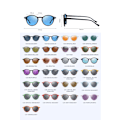 Pikkukuva 3 / 7: 2024 Tyylikkäät pyöreät retro klassiset monityyliset UV 400 polarisoidut tukkuhinnat Aurinkolasit miehille ja naisille mukautettu logo C20 CRYSTAL RED DEMI/GREY Polarized HD Shades