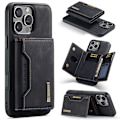 Pikkukuva 1 / 10: iPhone magneettinen korttikotelon kuori, magneettinen jaettu puhelinkotelon yhdistelmä - Musta IP15 Pro Max Combination-Black