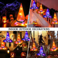 Miniatyrbilde 5 av 5: Halloween-hatt LED-lysende heksehatt Harry Potter magisk hatt Black