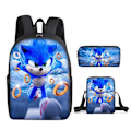 Miniatyrbillede 3 af 5: Ny Sonic børneskole rygsæk animeret 3d-printet rygsæk Sonic børnerygsæk i tre sæt Y #32