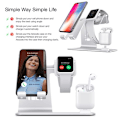 Pikkukuva 2 / 4: Alumiininen 3-in-1-teline Apple Watchille, AirPodseille ja iPhonelle