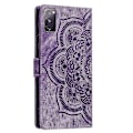 Miniatyrbillede 3 af 4: Frosted Læder Etui til Mandala Emed Retro Telefon Lilla(FQ) For Samsung Galaxy S20 FE Purple