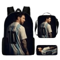 Pikkukuva 1 / 2: 3 kpl/setti jalkapalloilija Lionel Messi reppu oppilaan koululaukku Y P3 3Pcs Set