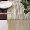 Miniatyrbilde 1 av 7: Svensk krøllete stoff bordløper bohemsk balinesisk duk bordløper rustikk bryllupsfest borddekorasjon flerfarget Ny Beige New Beige 90*400
