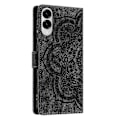 Miniatyrbillede 3 af 4: Frosted Læder Etui til Mandala Emed Retro Telefon Sort(FQ) For Samsung Galaxy S25 Edge 5G Black