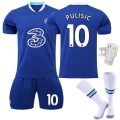 Pikkukuva 2 / 10: 22-23 Chelsea kotipaita No. 9 Aubameyang 7 Kante 10 Pulisic jalkapalloasu setti 19 Mount paita No. 5 Enzo + Socks Protector #XL