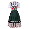 Miniatyrbild 3 av 4: Dirndlklänning Tysk Oktoberfest Bayerisk Öl-Tjej Kostym Piga Festival Fest ZX - Perfekt Grön Green 2XL