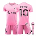 Miniatyrbild 1 av 6: Major League Soccer Messi No.10 Miami International Jersey Hemma Borta Vuxna Barn Fotbollströja Set Borta Away Kids 28(150-160cm)