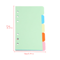 Miniatyrbilde 2 av 5: Fyllinger 6 hull blank papir for A5 A6 løsbladsperm notatbok null - A6