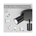 Miniatyrbilde 2 av 5: DIY belysning LED takpanel taklampe projektorlamper belysning hall soverom stue taklampe er svart 3 hvitt lys