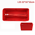 Miniatyrbillede 1 af 5: Organizer til taske i filt - 25, 30 eller 35 cm - til makeup og håndtasker - på lager Red StyleC L