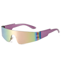 Pikkukuva 5 / 7: 2024 Tulevaisuuden Aurinkolasit Trendikkäät Yhden Linssin Aurinkolasit Punk Gafas De Sol Fashi C2 Wrap Around Sunglasses