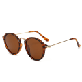 Pikkukuva 2 / 7: Klassinen pyöreä metallirunkoiset aurinkolasit unisex-tukku NO.2 Tortoise/Brown Classic